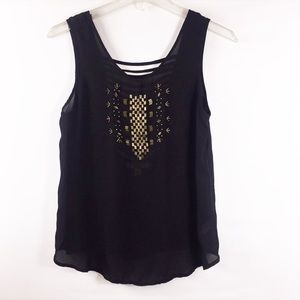 Ya Los Angeles Sleeveless Beaded  Top Size Medium